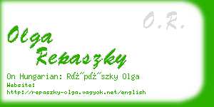 olga repaszky business card